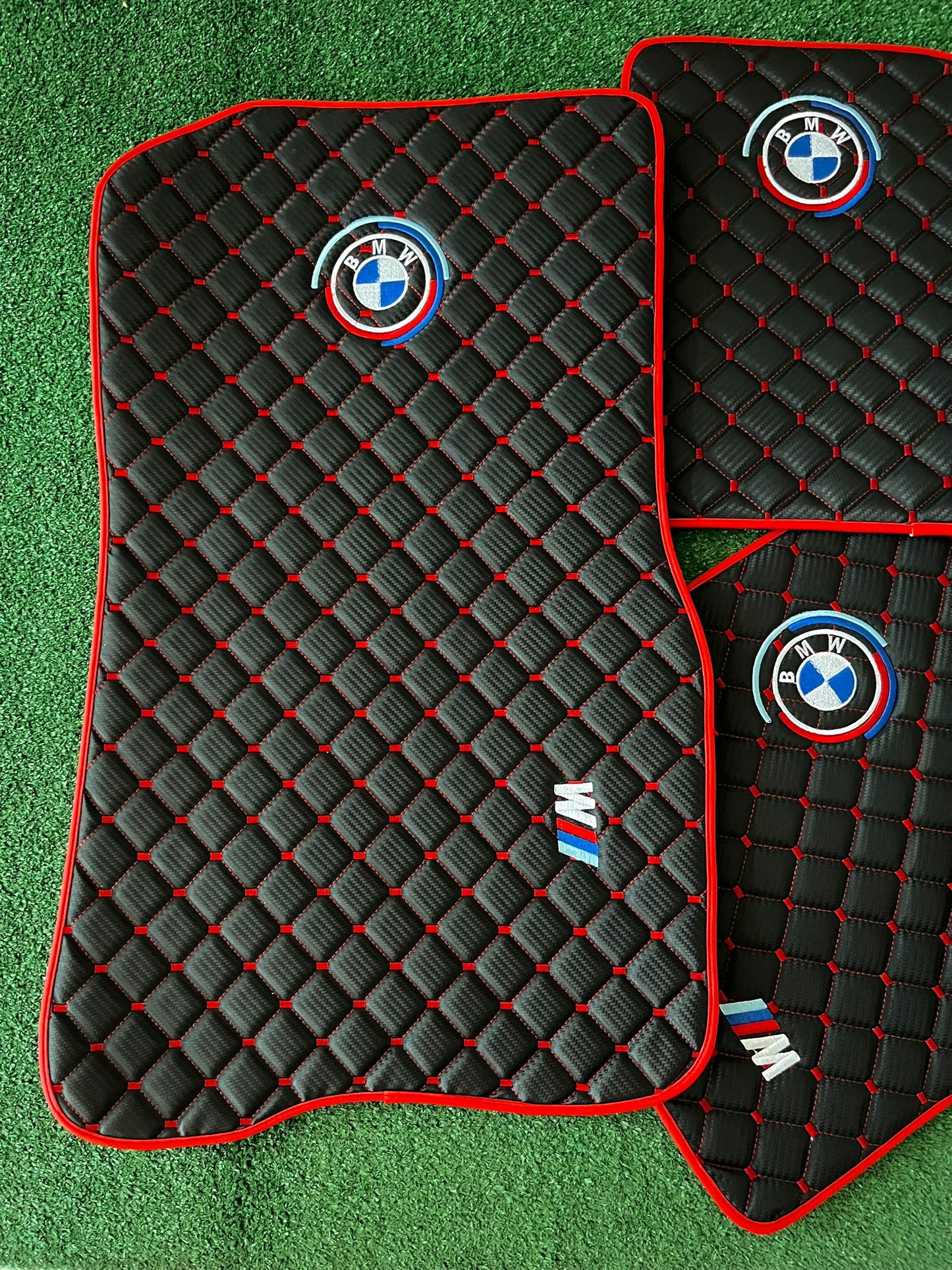 For All BMW M4 G82/G83 (2021-2025) 50. Years Model BMW M Series Leather Floor Mat