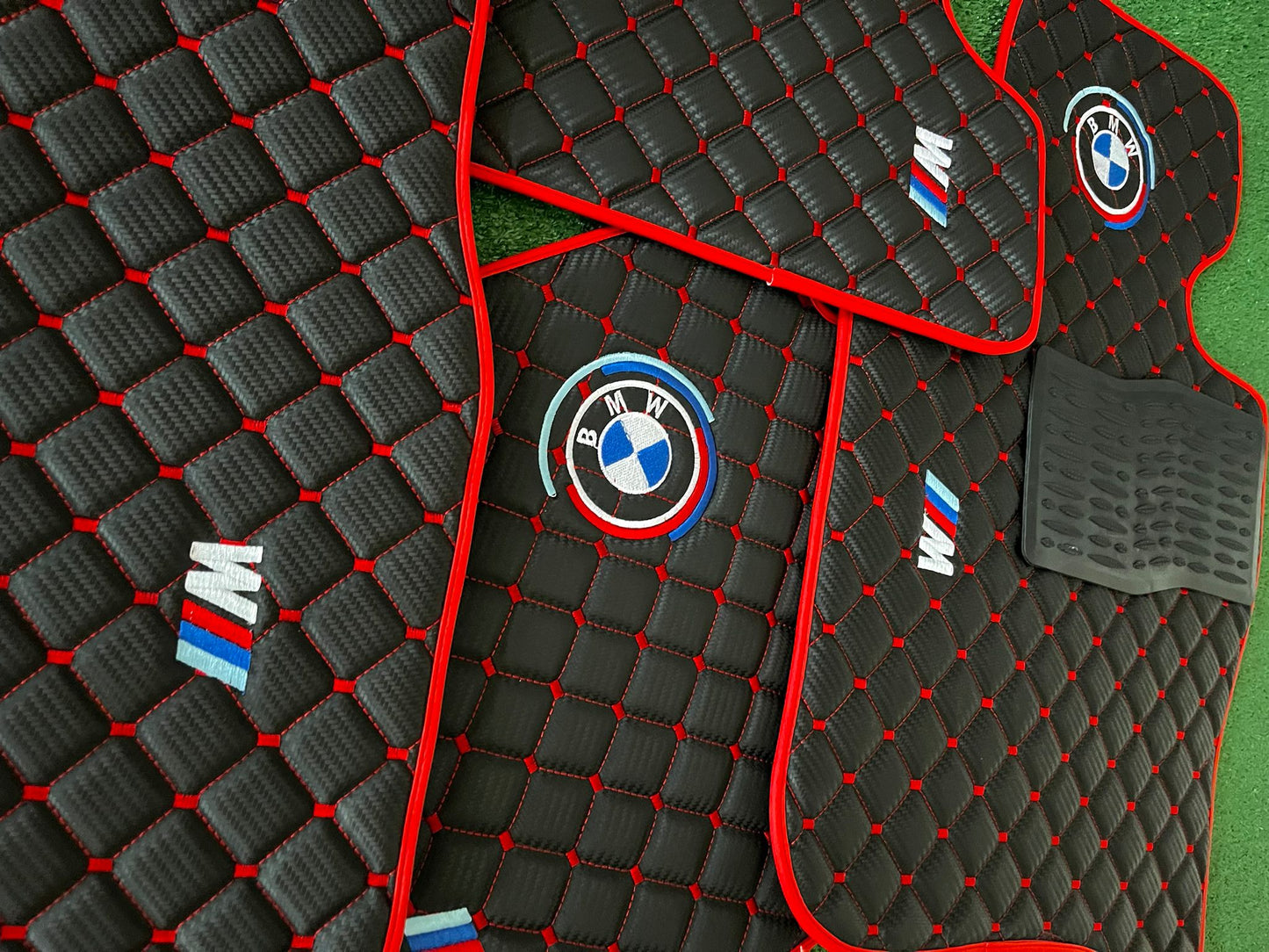 For All BMW M4 G82/G83 (2021-2025) 50. Years Model BMW M Series Leather Floor Mat