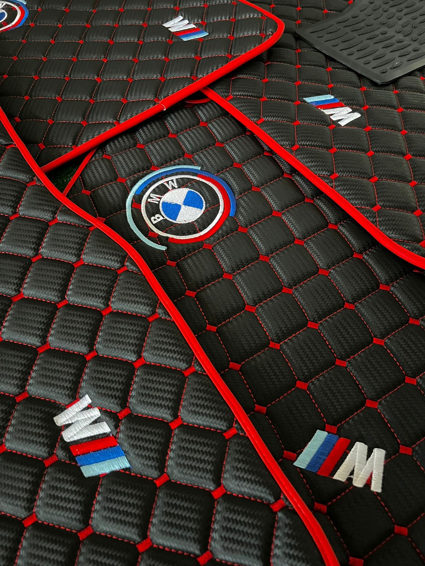 For All BMW M4 G82/G83 (2021-2025) 50. Years Model BMW M Series Leather Floor Mat