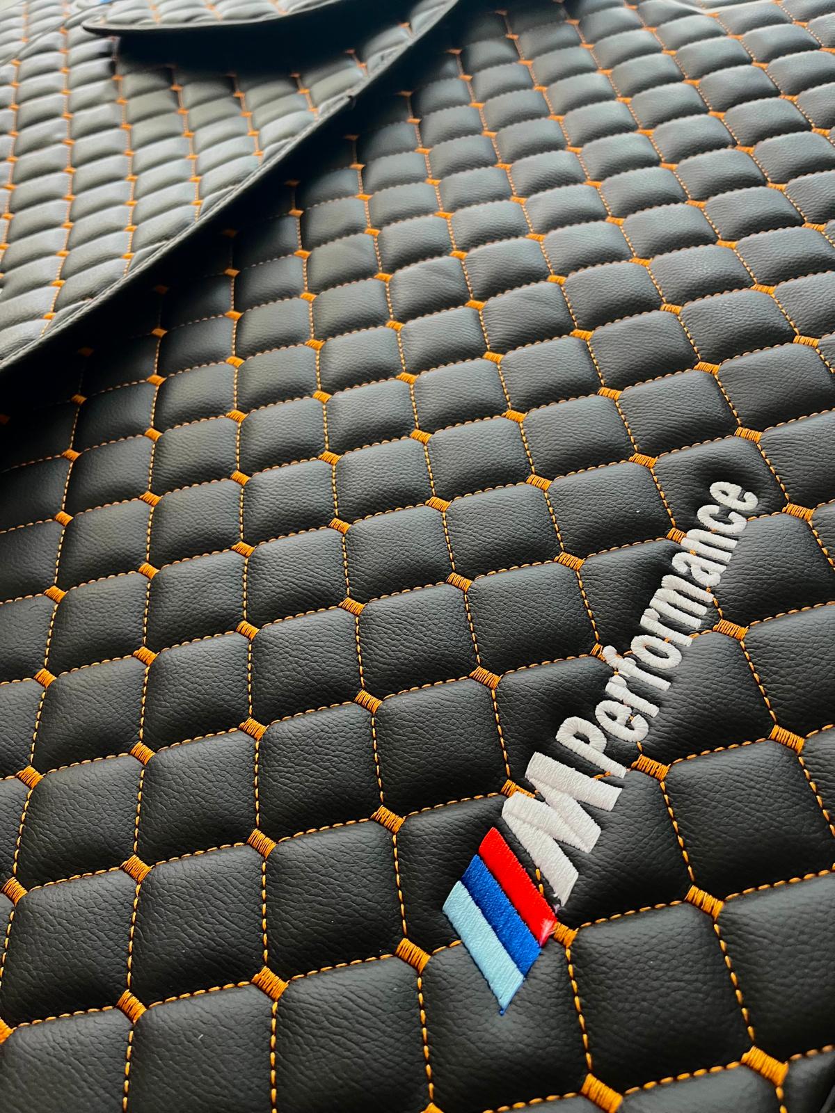 For All BMW M Model BMW M Performance Leather Floor Mat