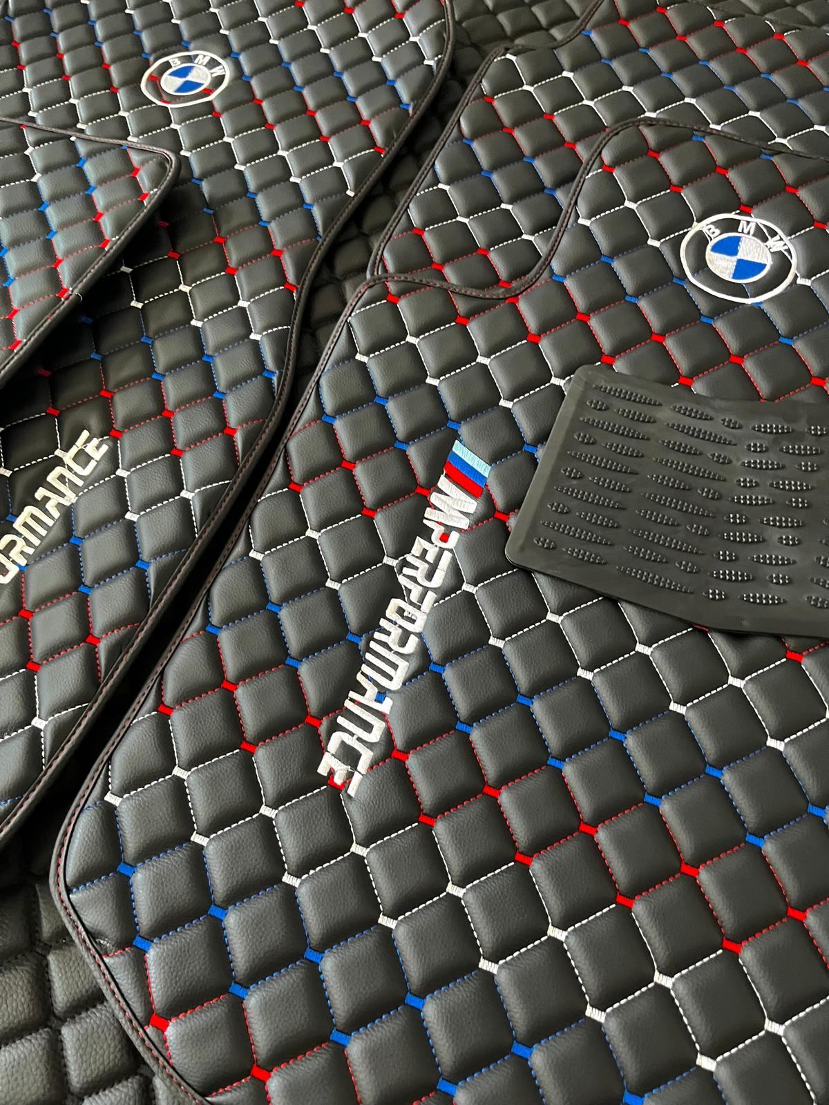 For All BMW M Model BMW M Performance Leather Floor Mat